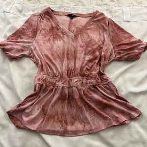 Lane Bryant Pink Tie-Dye Blouse